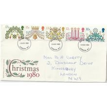 Christmas 1980 pm London pm London W.1. 19th November 1980 FDC (fdc124)