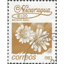 NICARAGUA, FLOWER, Sunflower, Senecio sp., brown 1983, $1.00