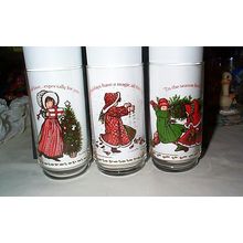 1981 Vintage Holly Hobbie Christmas Glasses - Limited Edition - American Greetin