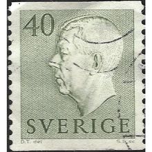 SWEDEN, King Gustav Adolf VI, light green 1957, 40ore, #4