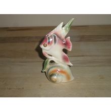 Dutch Lustre Ware Fish & Shell Figurine.