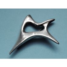 Ivan Tarratt The English Georg Jensen Silver Abstract Brooch Design Ernest Blyth