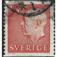 SWEDEN, King Gustav Adolf VI, red 1961, 15ore, #4