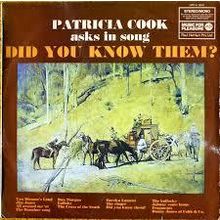 DID YOU KNOW THEM by Patricia Cook. LP Record. Ref: LP0001.