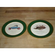 Two Vintage French Enamel Plates. Mus&eacute;e de l'Automobile - Renault & Tricycle