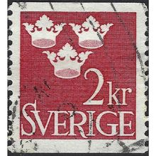 SWEDEN, Three Crowns, red 1969, 2Kr, #4