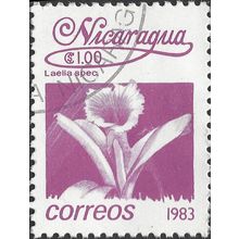 NICARAGUA, FLOWER, Laelia, orchid, violet 1983, $1