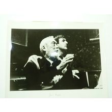 1987 John Huston Signed Photo w/Tony Huston on Set of "The Dead", 20.5 x 25.6 cm