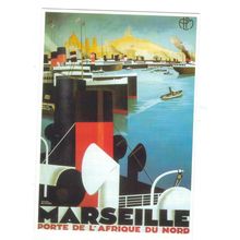 FRENCH RAIL ADVERTISING P.L.M. MARSEILLE PUBL BY EDITIONS CLOUET CARD NO 10105