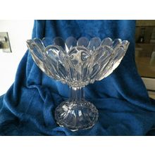 EARLY 20TH CENTURY ORNATE FOOTED GLASS BOWL