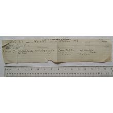 1898 North Eastern Railway temporary invoice Thorne to Stutton