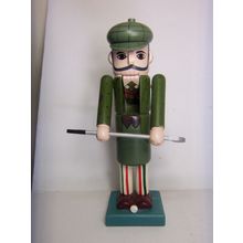 VINTAGE GOLFER FIGURE NUTCRACKER 10" TALL