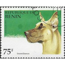 BENIN, DOGS, Great Dane, green 1995, 75f