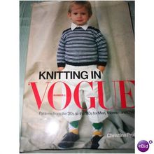 Vintage 1930 to 1980 Vogue Knitting Pattern Book Jacket Sweaters Cardigan etc