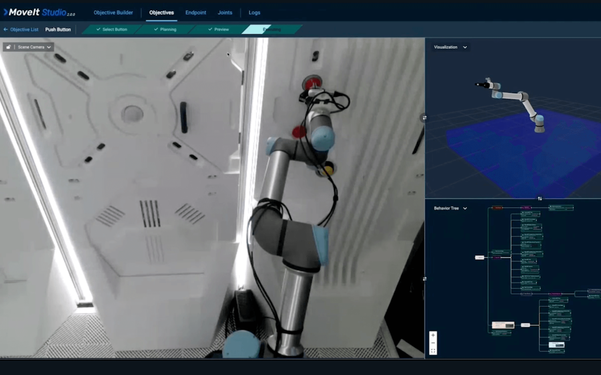 Picking an Object, Pushing a Button, Opening a Door in Space Station Mockup