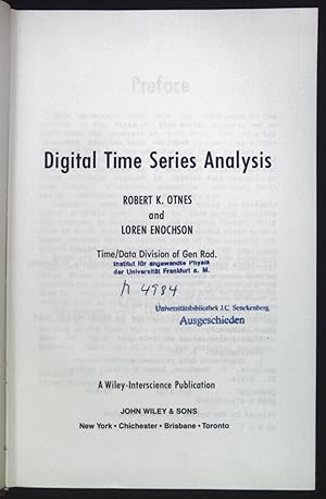Seller image for Digital Time Series Analysis. for sale by books4less (Versandantiquariat Petra Gros GmbH & Co. KG)