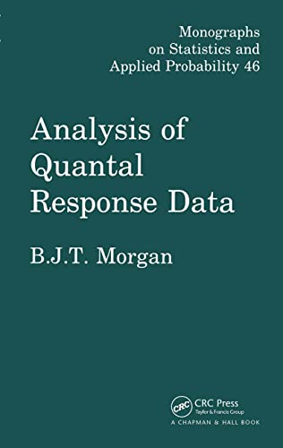 Stock image for Analysis of Quantal Response Data for sale by Revaluation Books