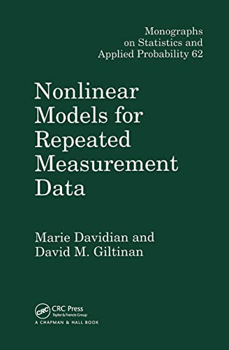 Stock image for Nonlinear Models for Repeated Measurement Data: Vol 62 for sale by Revaluation Books