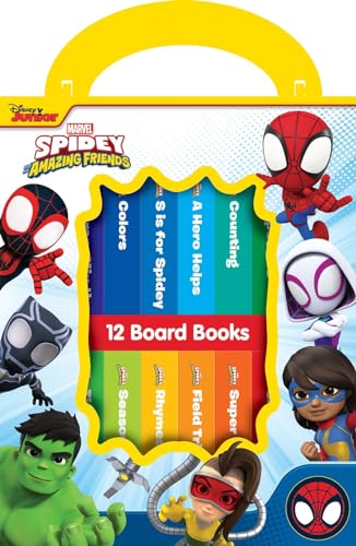 Stock image for Marvel Spidey and his Amazing Friends - My First Library 12 Board Book Set - First Words, Alphabet, Numbers, and More Baby Books - PI Kids for sale by Campbell Bookstore