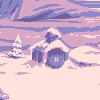 2-bit winter wonderland A icon/pixelart