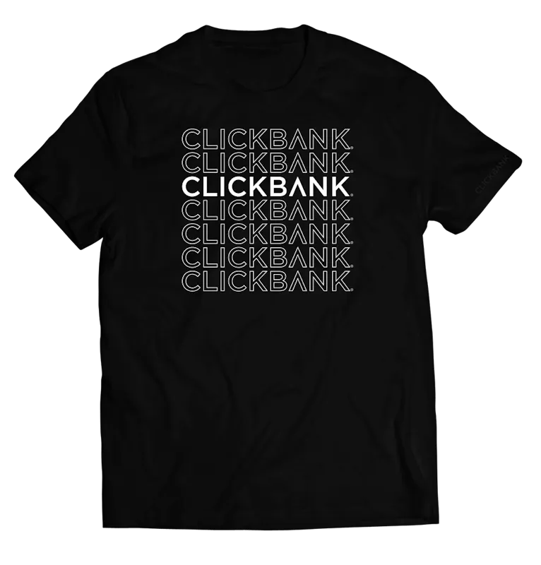 ClickBank Unisex Repeating Black Tee