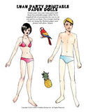 Luau Paper Dolls