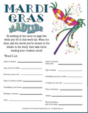 Mardi Gras Mad Libs