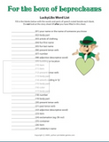 Leprechaun Mad Libs