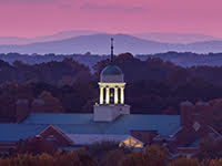 ZSR library cupola at sunset