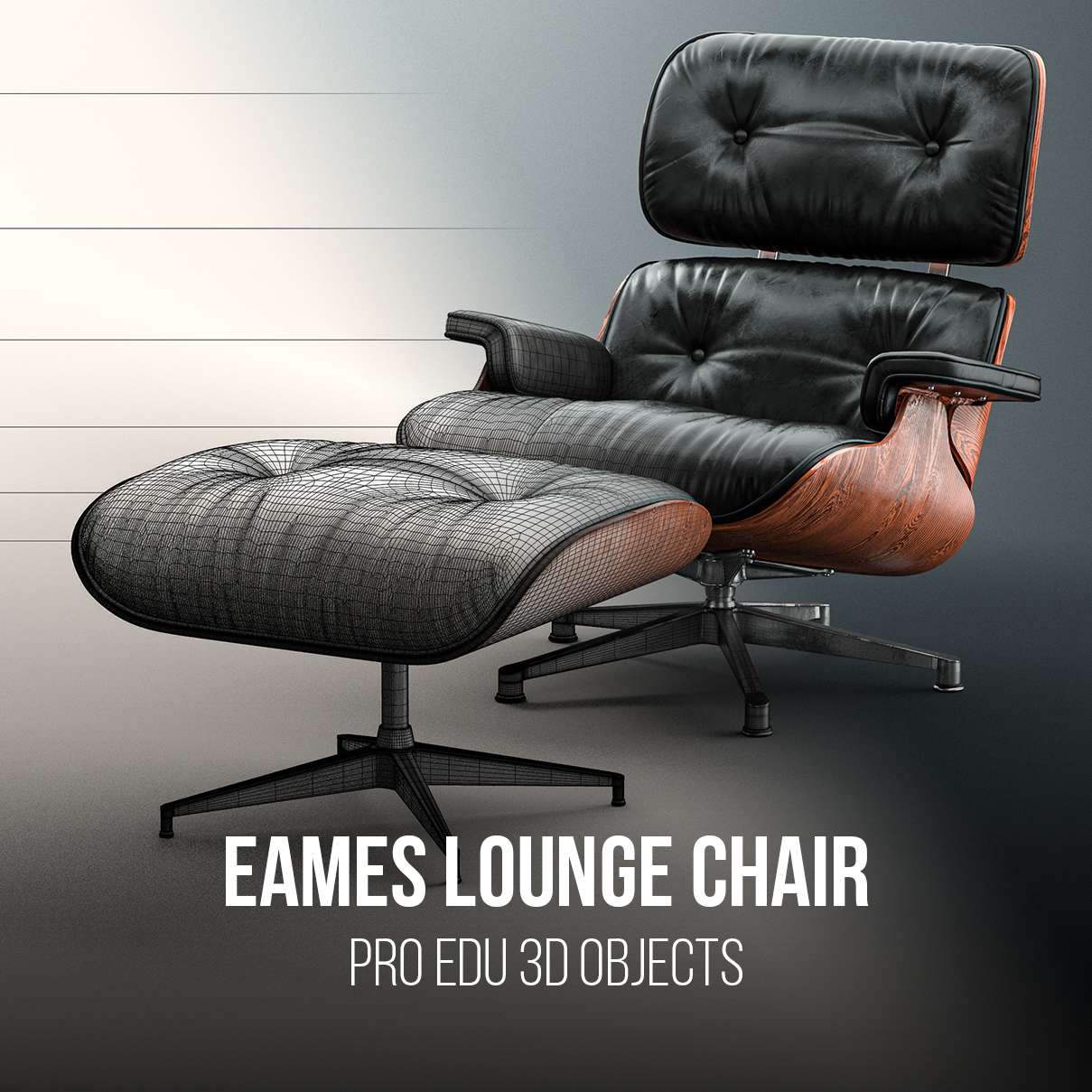 Eames Lounge Chair 3D Model | C4D FBX OBJ CGI Asset PRO EDU PRO EDU PRO EDU