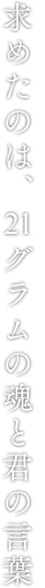 求めたのは、グラムの魂と君の言葉