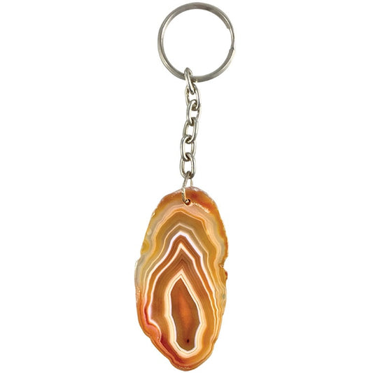 Agate Slice Key Chains