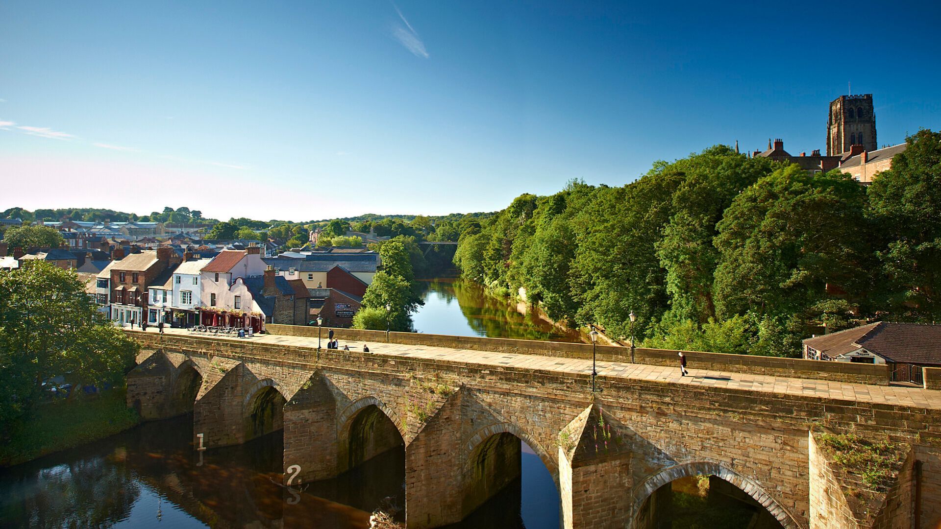 Scenic shot of Elvet Bridge in Durham