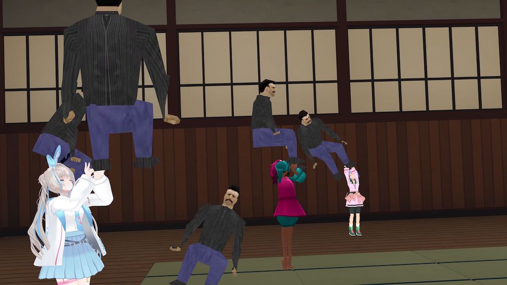 VRChat生まれの伝統芸能「おじさん回し」をする生徒たち