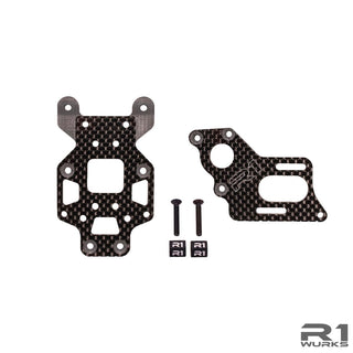 DC1 Carbon Fiber Motor Mount Lowering Kit (Laydown Transmission) - R1 Brushless Motor Lab, LLC.