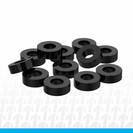 1UP80304 1up Racing Precision Aluminum Shims - 3x6x2mm - Black