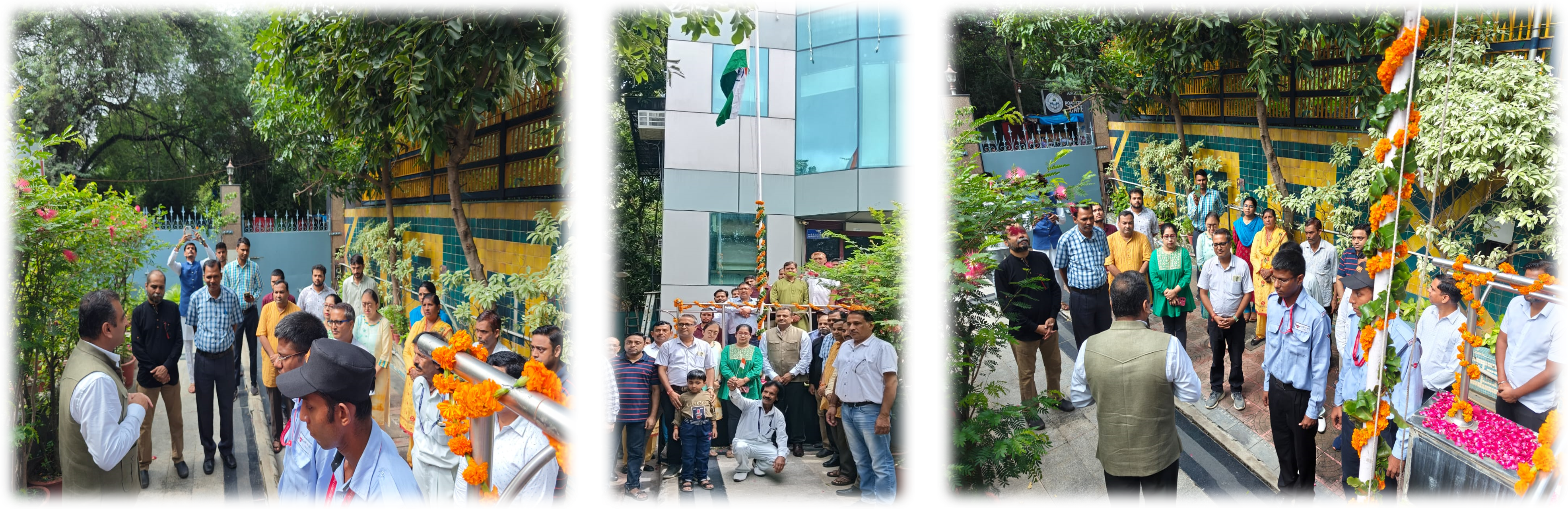 15th August 2024: Celebrating the 78th Independence Day with a flag hoisting by the Member Secretary, RCI, and a gathering of staff in unity.