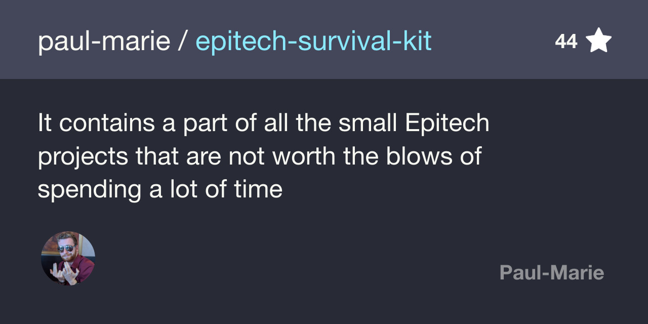 Epitech-Survival-Kit