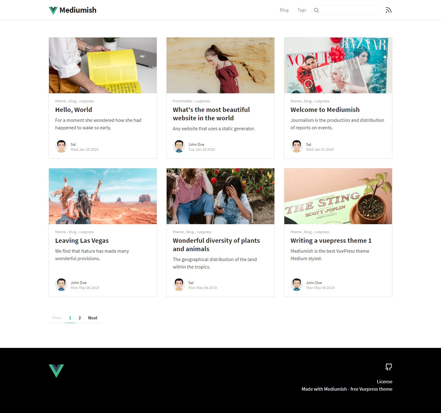 mediumish-vuepress-blog-theme