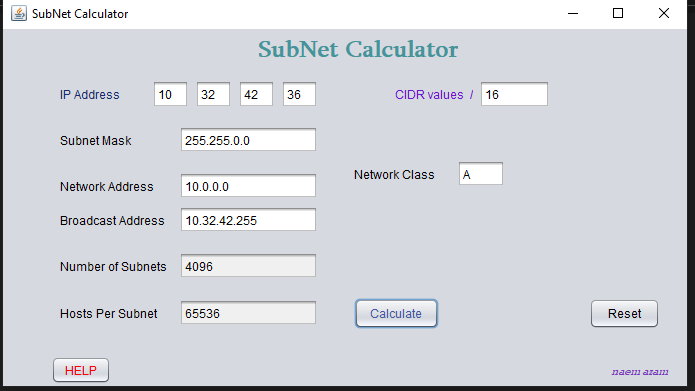 SubNet-Calculator