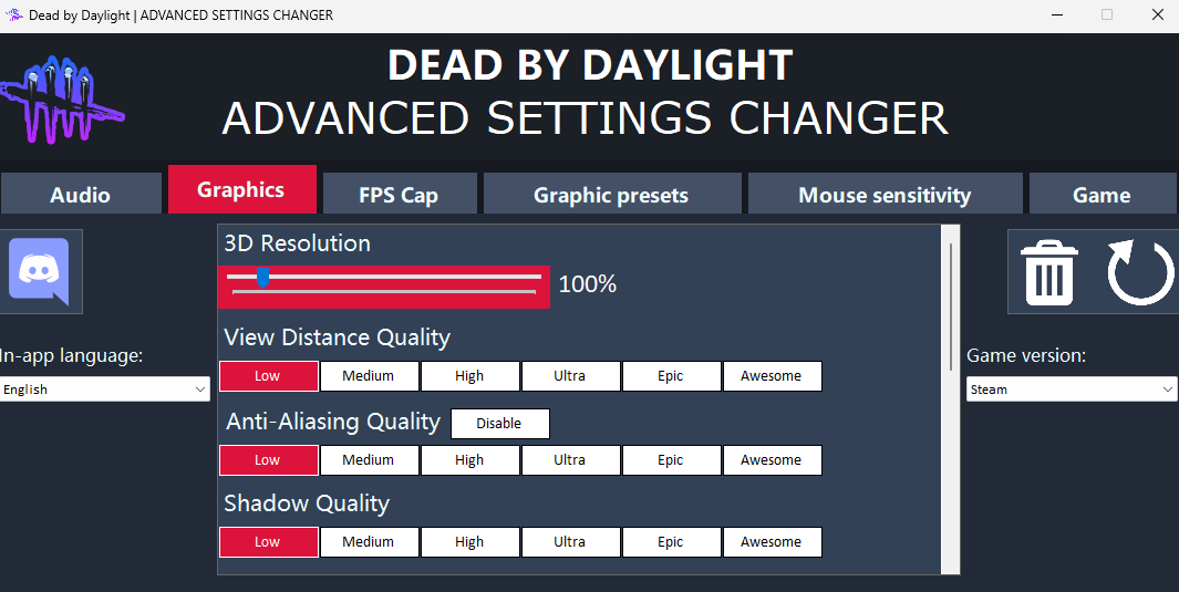 DbD-Advanced-Settings-Changer