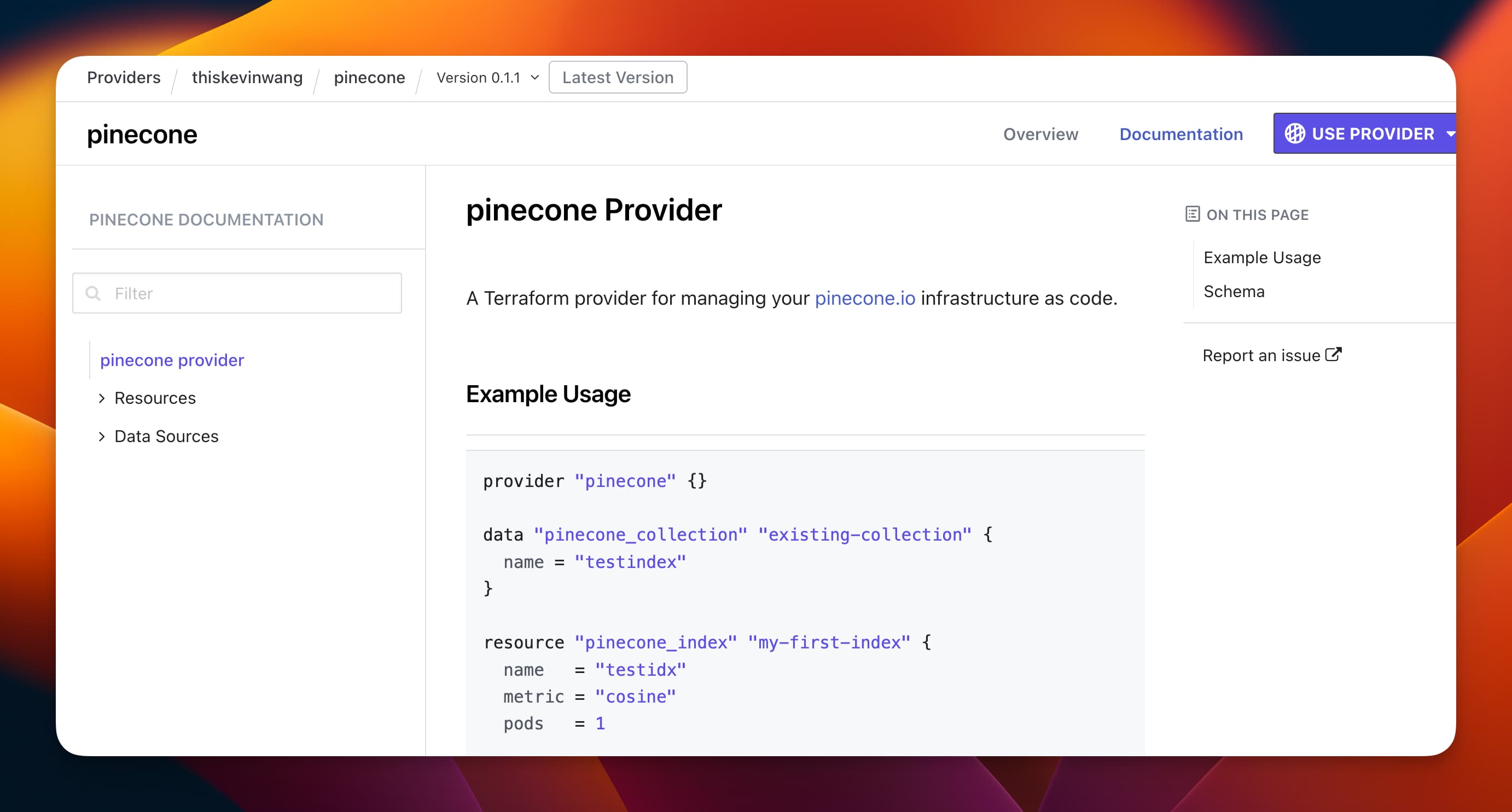 terraform-provider-pinecone