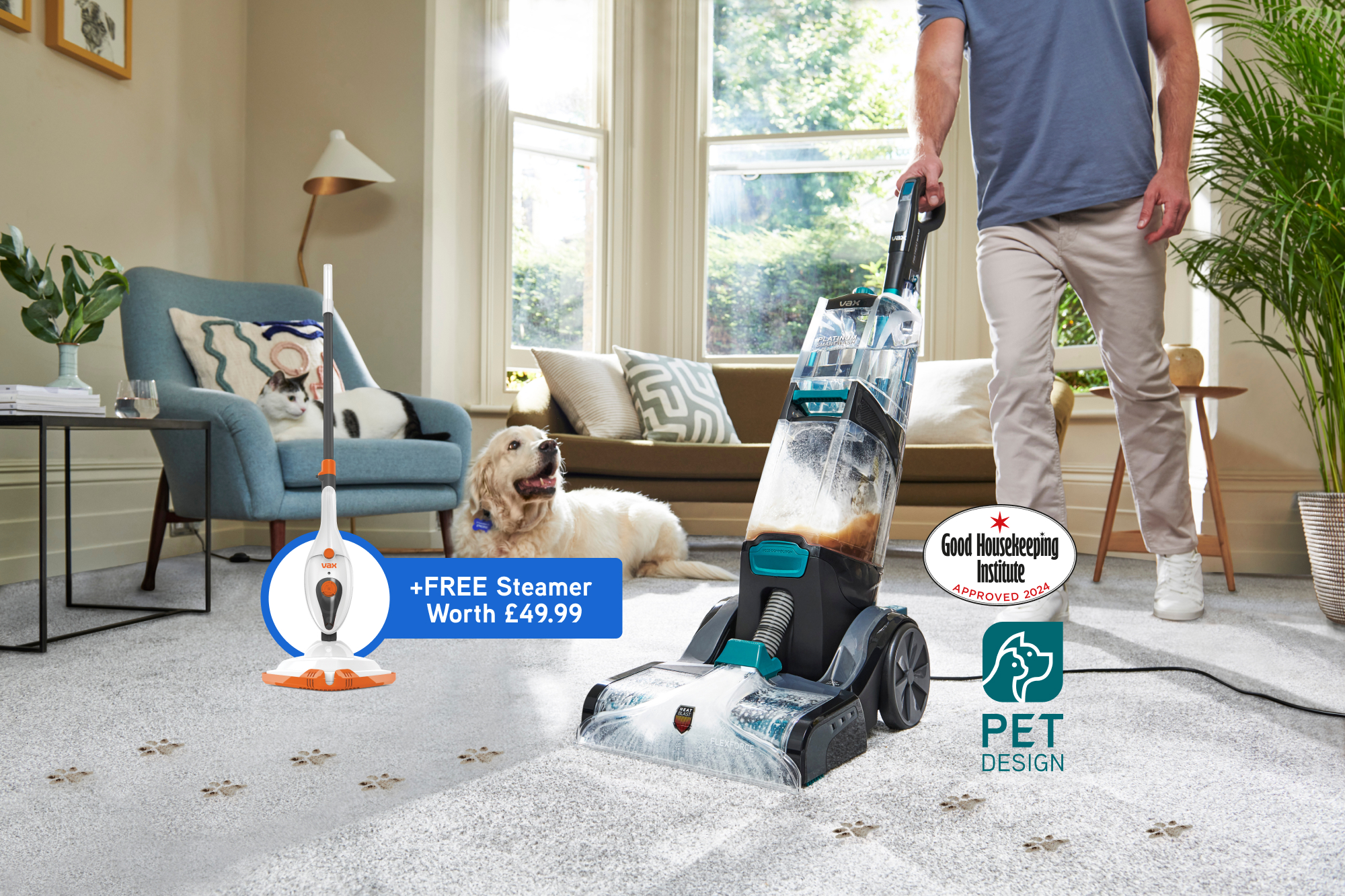 VAX Platinum Power Max Pet-Design Carpet Cleaner