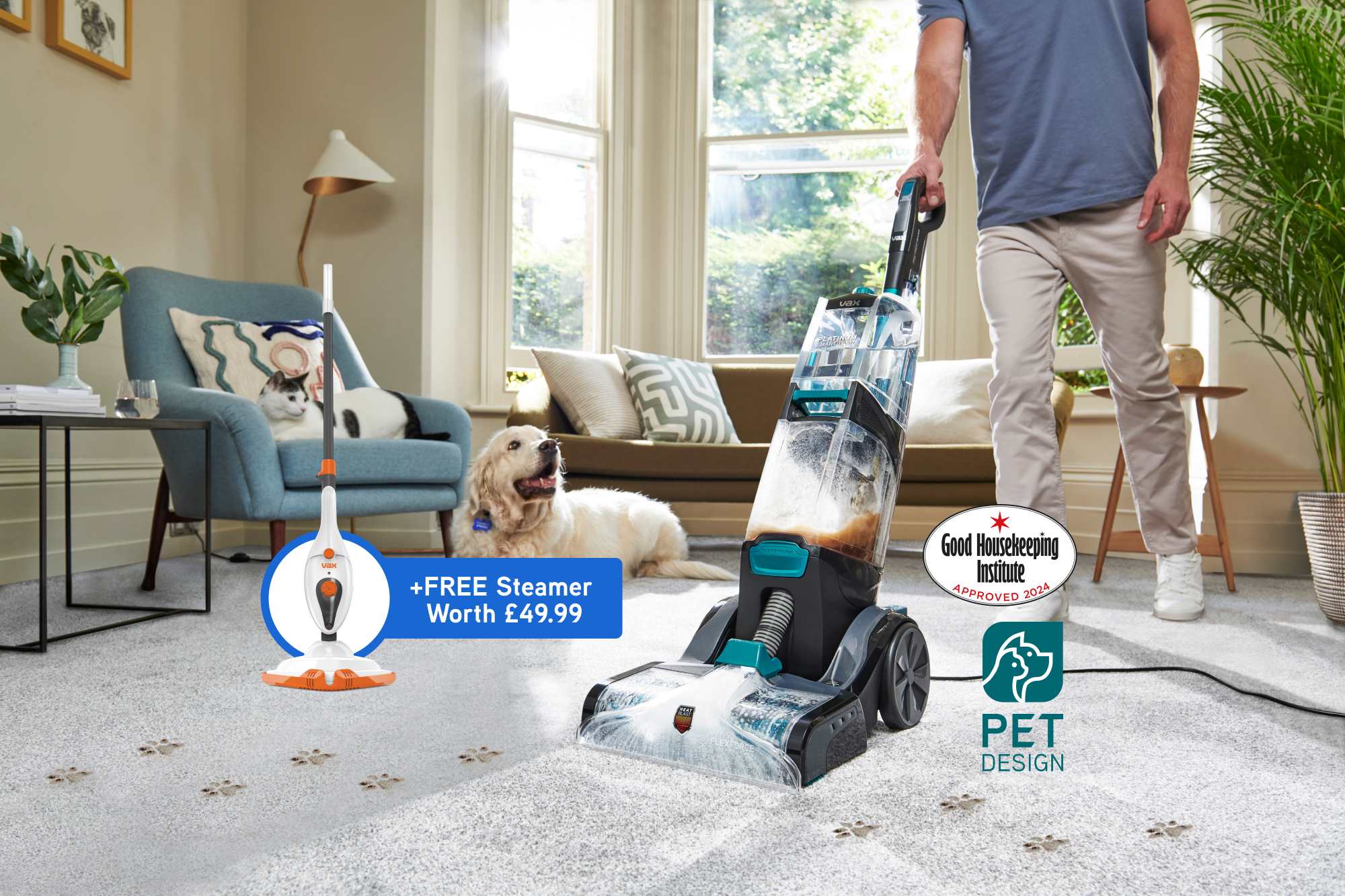 VAX Platinum SmartWash Pet-Design Carpet Cleaner