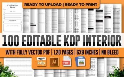 Mega Editable KDP Interior Bundle Planner