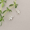 Korunilo Mini Reindeer Silver Earrings