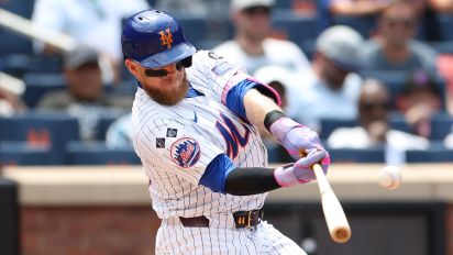 Getty Images - NEW YORK, NEW YORK - JULY 14: Harrison Bader #44 of the New York Mets in action against the Colorado Rockies at Citi Field on July 14, 2024 in the Queens borough of New York City. (Photo by Luke Hales/Getty Images)