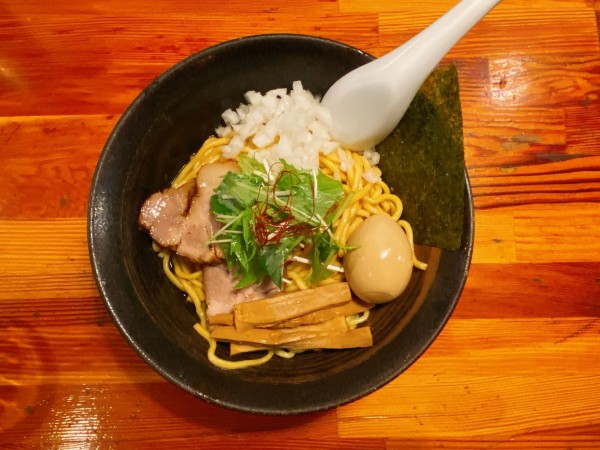 「比内地鶏のあぶらそば 味玉付:980円」@瞠 池袋店の写真