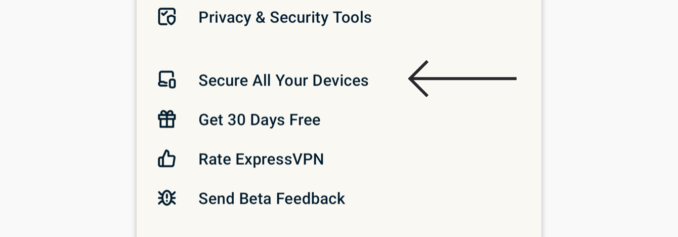 Tap "Secure All Your Devices."