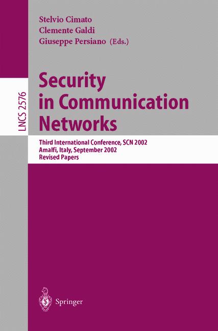 Cover of 'Security in Communication Networks'